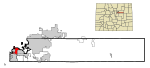 Arapahoe County Colorado Incorporated and Unincorporated areas Englewood Highlighted